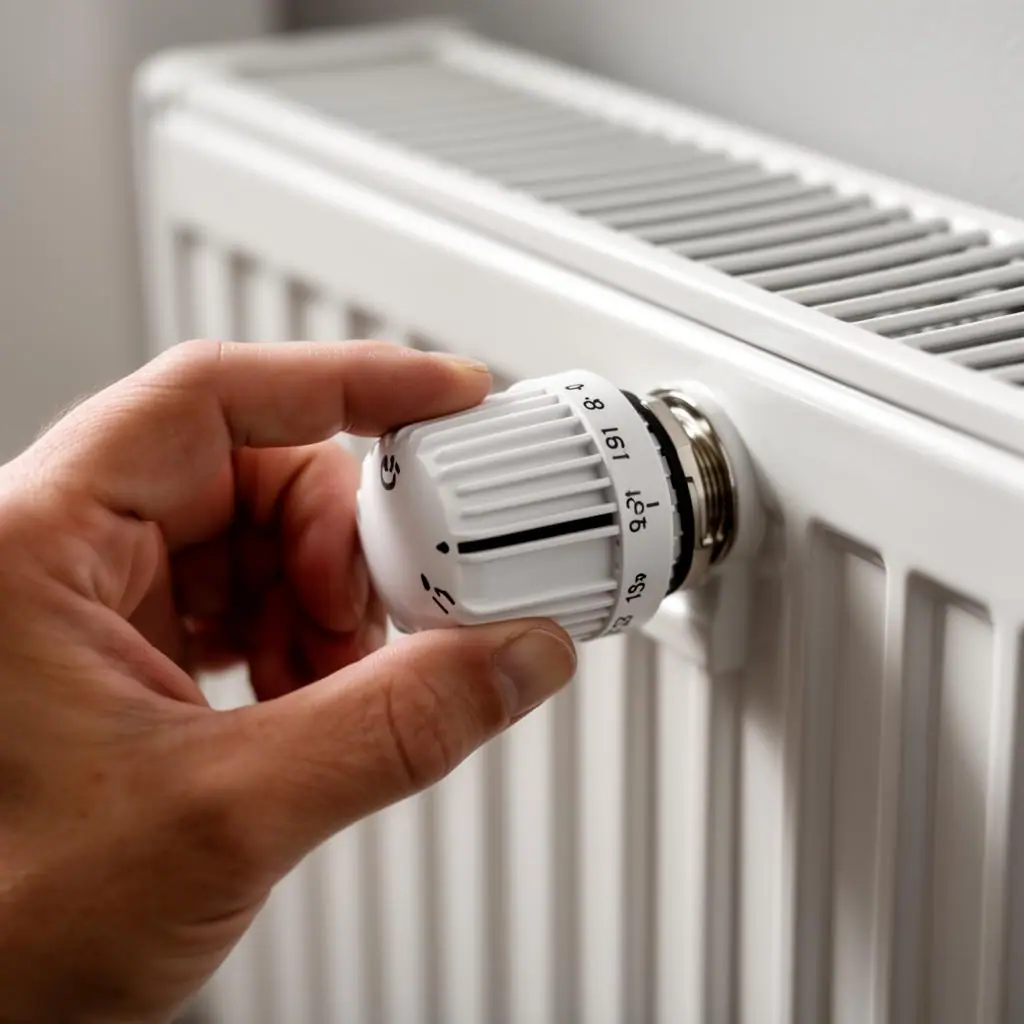 Réglage d'un robinet thermostatique sur radiateur