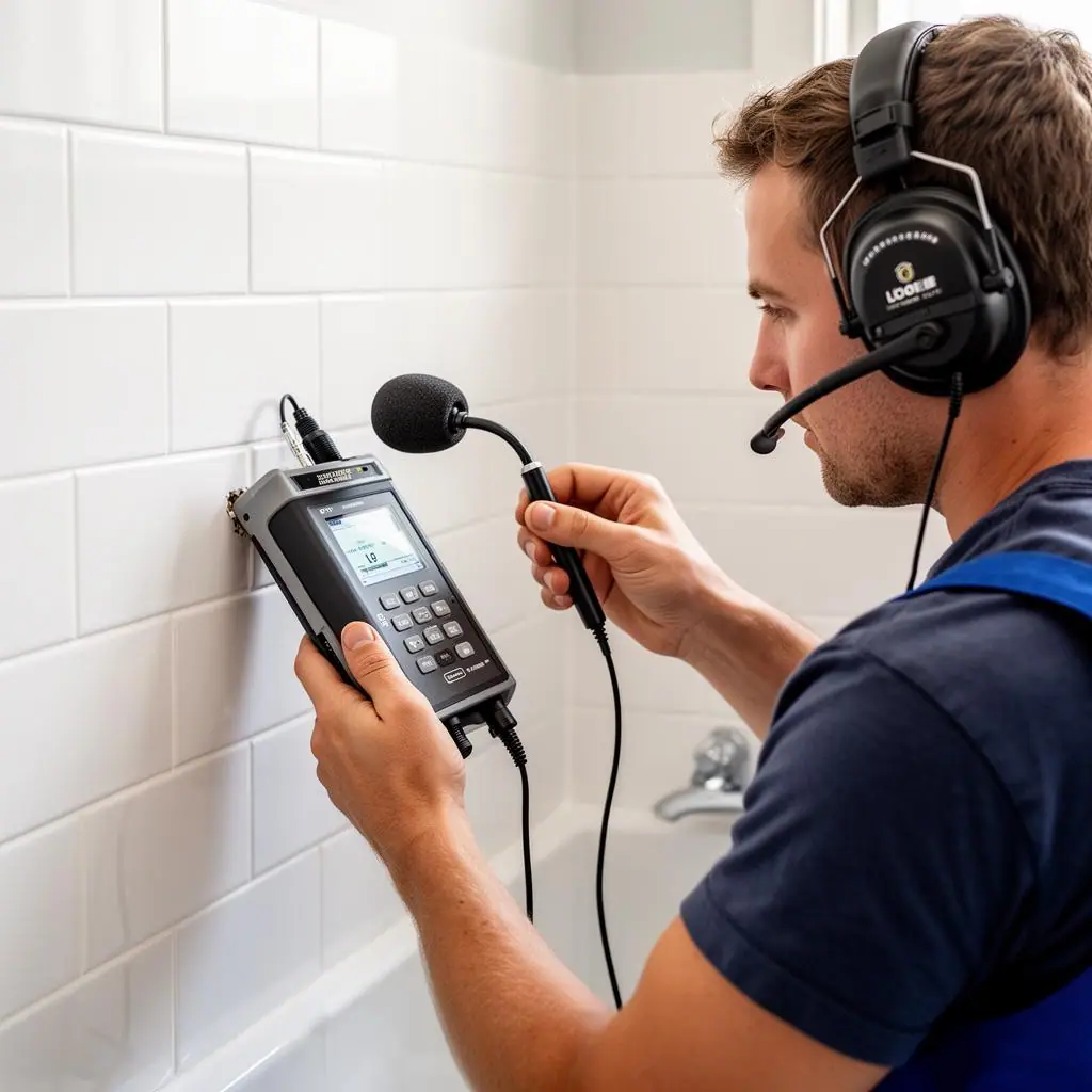 Inspection thermique d'un mur de douche pour fuite invisible